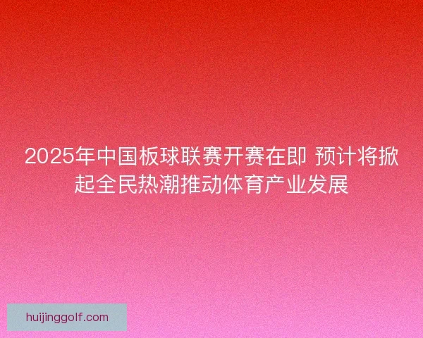 2025年中国板球联赛开赛在即 预计将掀起全民热潮推动体育产业发展